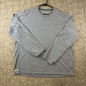 Free Country Mens 2XL Indigo Blue Long‎ Sleeve Crew Neck Micro-Tech Pullover